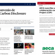 AECA suscribe un convenio de colaboración con el Carbon Disclosure Project (CDP)