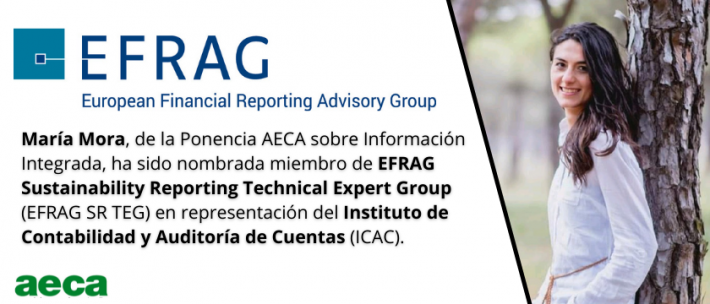 María Mora ha sido nombrada miembro de EFRAG Sustainability Reporting Technical Expert Group (EFRAG SR TEG) en representación del (ICAC).